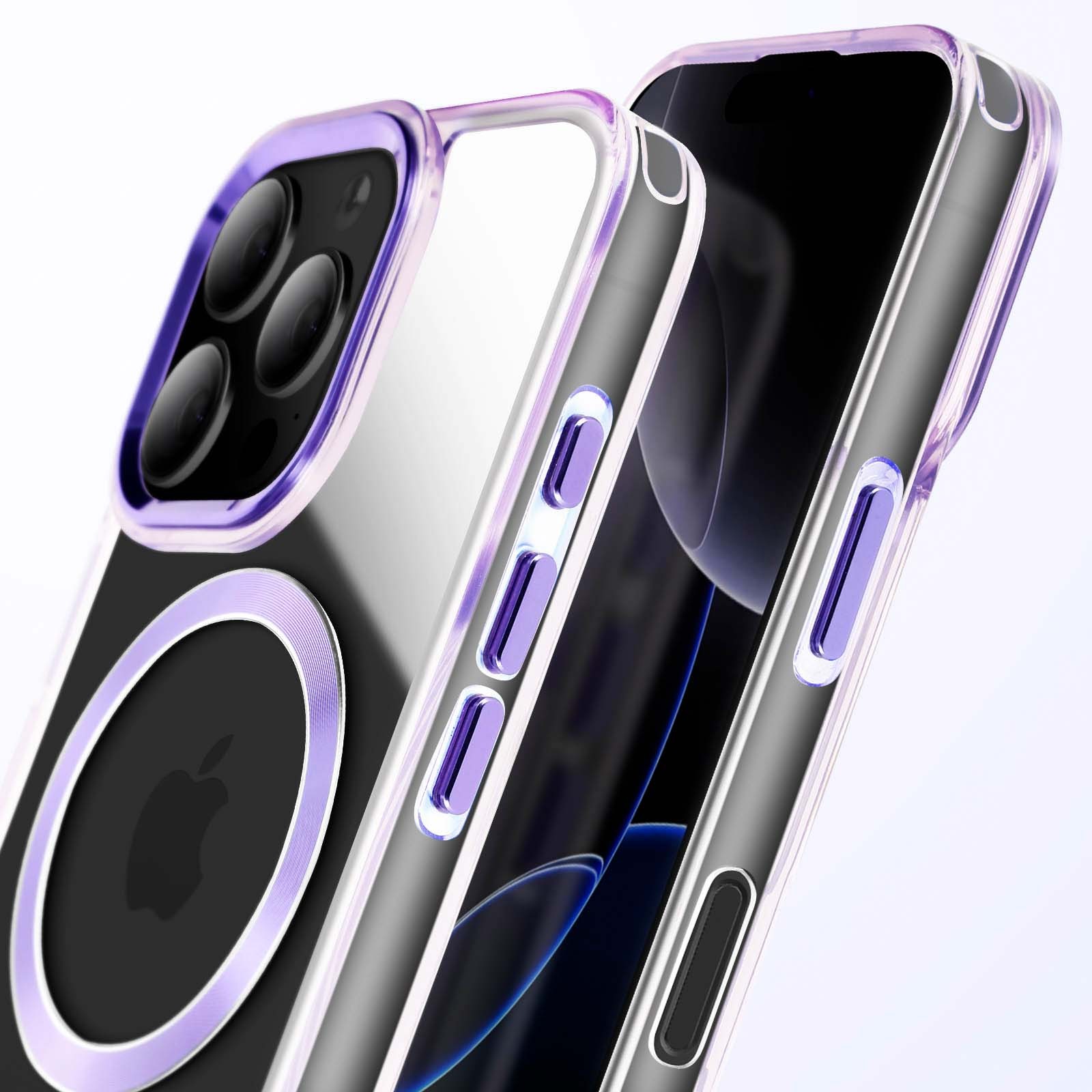 Coque de protection rigide cristal violet pour Apple iPhone 16 Pro - 4