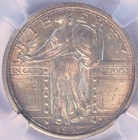 1917 P Type 1 Standing Liberty Quarter, NGC MS62FH, Original Gold Toning, Sharp!