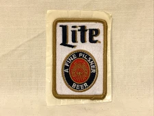Vintage Miller Lite Embridered Patch 2”x3” Rare Gold Trim NOS