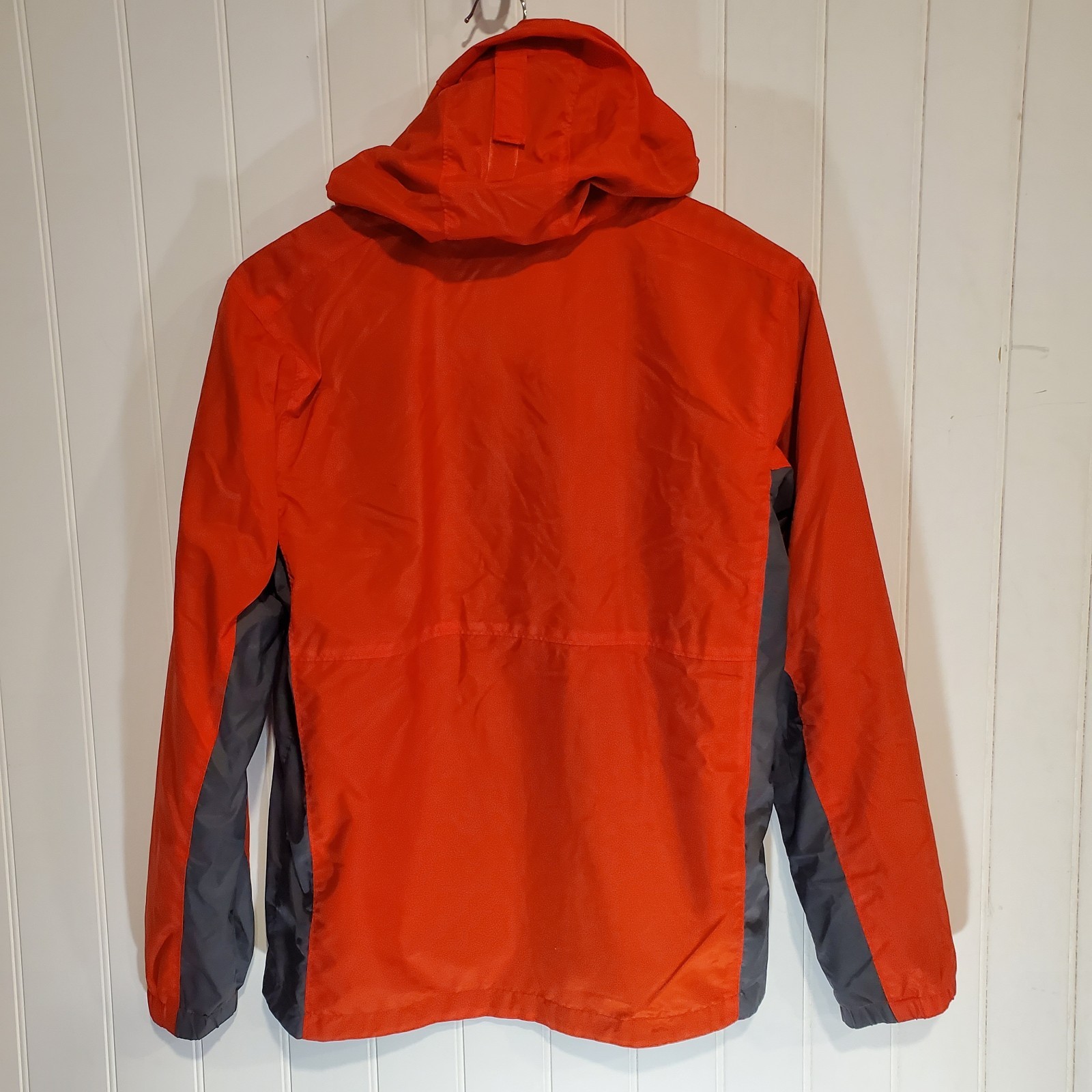 Columbia Jacket Size Large Gray Orange Lined Windbreaker Full Zipper image 7