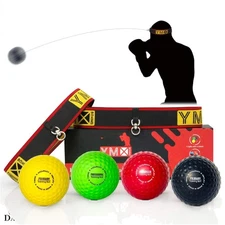 Upgraded Reflex Ball Training Set - 4 Balls & Comfortable Headbands Included
