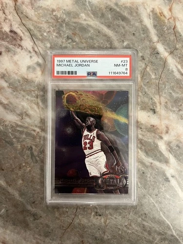 1997 Metal Universe Michael Jordan card# 23 graded PSA 8 NM-MT