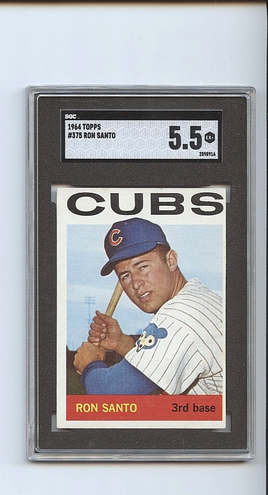 1964 Topps Ron Santo Chicago Cubs #375 ⭐️💥🎯 SGC Graded 5.5