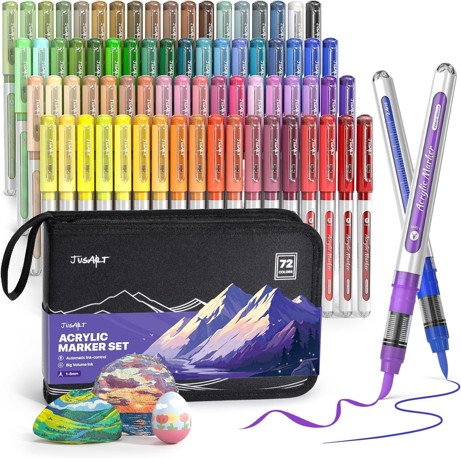 With Canvas Bag, Water-based No-bleed Paint Pens