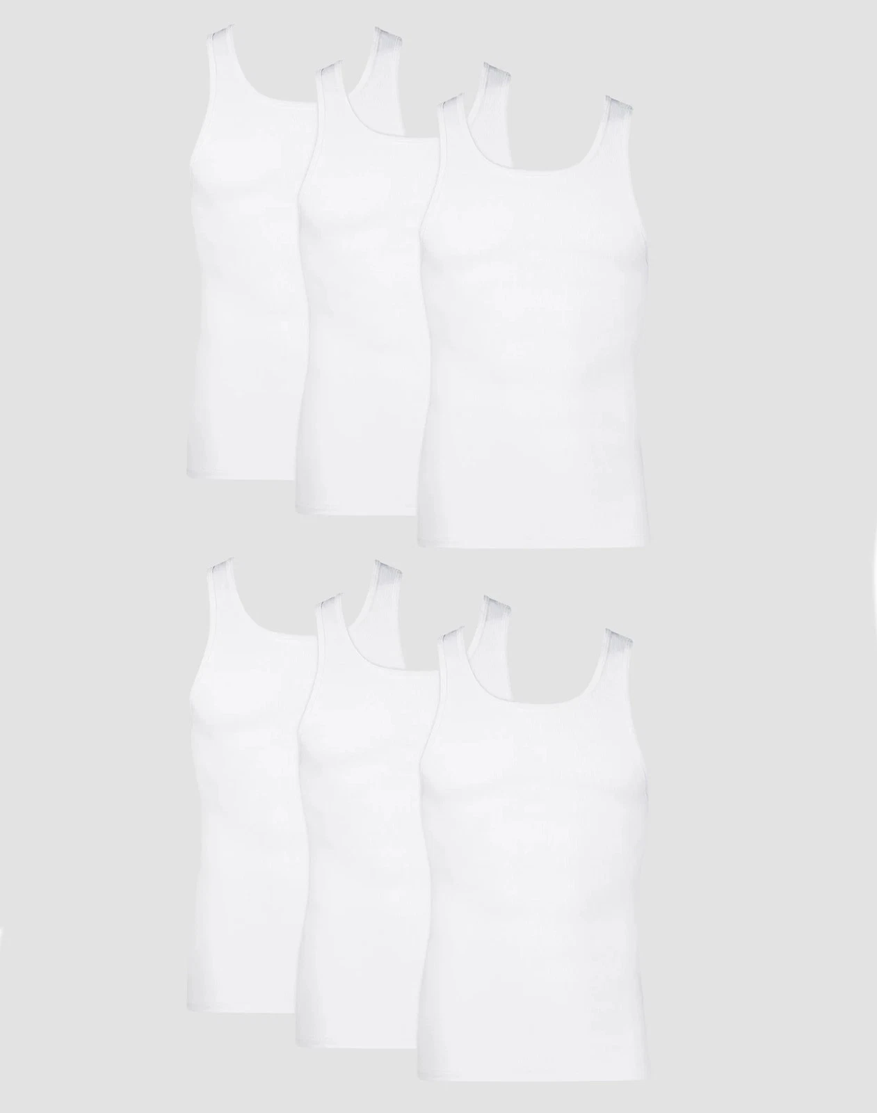 Hanes Men's TAGLESS ComfortSoft White A-Shirt 6-Pack Shirts Tank FreshIQ Value
Opens in a new window