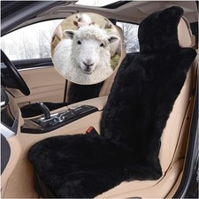 Autositzbezug Lammfell Autositzbezug Sitzbezug Fell Vordersitze Schwarz