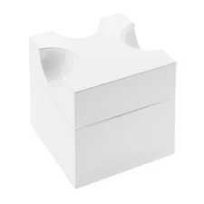 Koziol PIECE OF CHEESE Cheese Grater - Solid White Cube w/ Anthracite Grater NEW