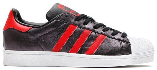 Adidas Originals Men's Superstar II Shoes in Black and Red | eBay