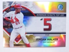 2023 Topps Bowman Baseball Jordan Walker Scouts Top 100 Card #BTP-5 Cardinals