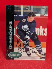 AUTOGRAPH on card: Ken Baumgartner 1993 Parkhurst #413