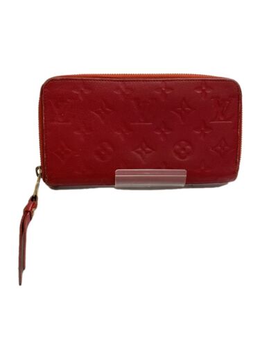 Auth Louis Vuitton Empreinte Portefeuille Secret Long Wallet Red M60297 LV japan - Picture 1 of 9