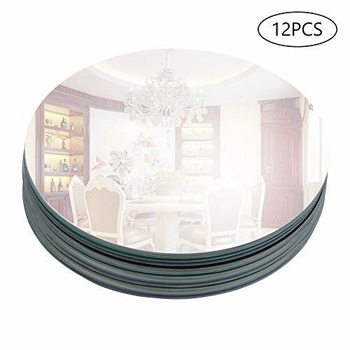 Murrey Home 12" Round Mirror Tray for Wedding Decorations ...
