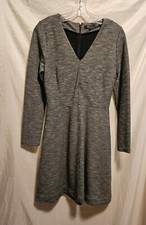 Madewell Bridgewalk V-Neck Dress, Size 4 Heather Gray