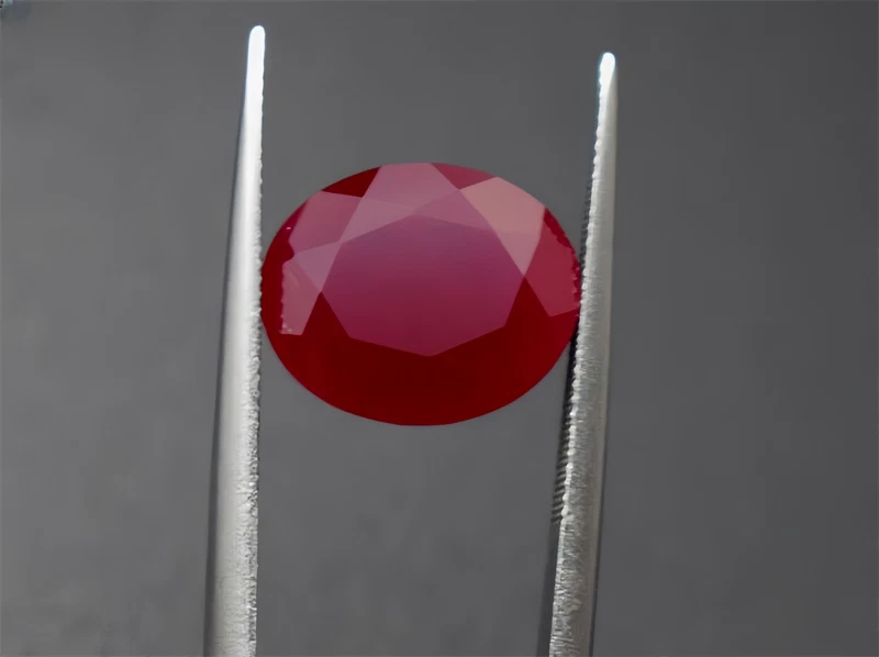 TOP QUALITY OPAQUE OVAL PIGEON BLOOD RED RUBY LAB-CREATED AAAA+ LOOSE GEMSTONE - Image 4 of 4