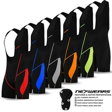 NEW Mens Cycling Padded Bib Shorts Cycle Compression Lycra Tights Pants Coolmax