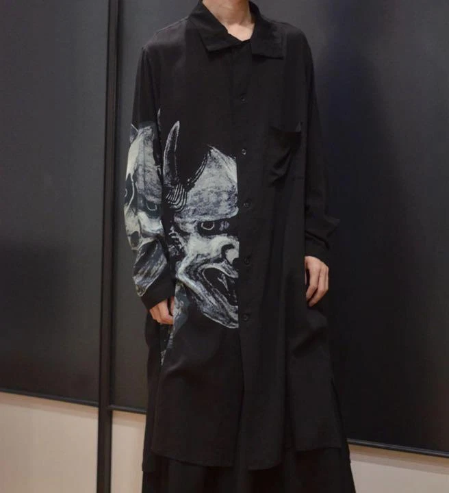 Yohji Yamamoto [ Hannya ]BLACK Scandal shirt size: 2 Made in Japan 2018aw