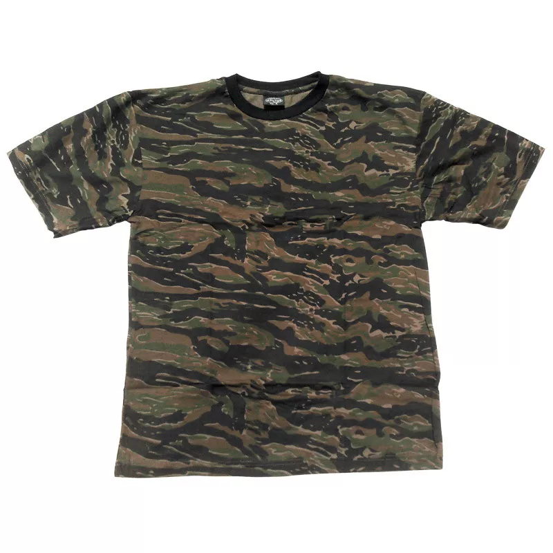 US Military Mens T-Shirt Army Combat Top Cotton Tiger Stripe Vietnam Camo  S-3XL