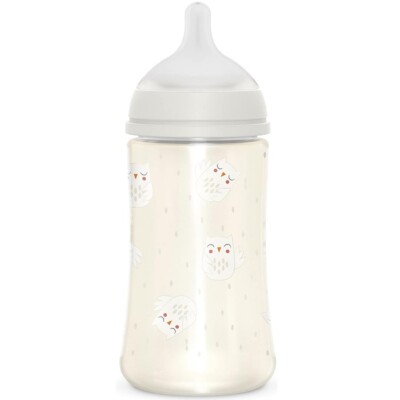 Suavinex, confezione da 2 ciucci per neonati e bambini da 0 a 6 mesi, con tettarella in silicone SX Pro simmetrica, piatta e flessibile, rispetta lo sviluppo orale, Birdies rosa