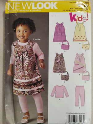 Simplicity New Look Pattern 6016 Toddler Dress Purse Leggings