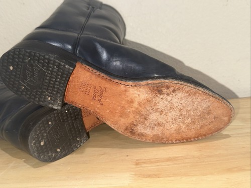 Stivali western Tony Lama uomo taglia 7,5 metà polpaccio blu scuro 7702M 92429 tutti in pelle - Foto 8 di 10