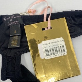 Agent Provocateur Ordella SOIREE Black Thong AP4 Large NWT $290