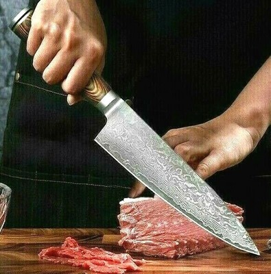 Chef Knife 67 Layers Damascus Steel VG10 Core Wood Handle Slicing Beef Gyuto Cut
