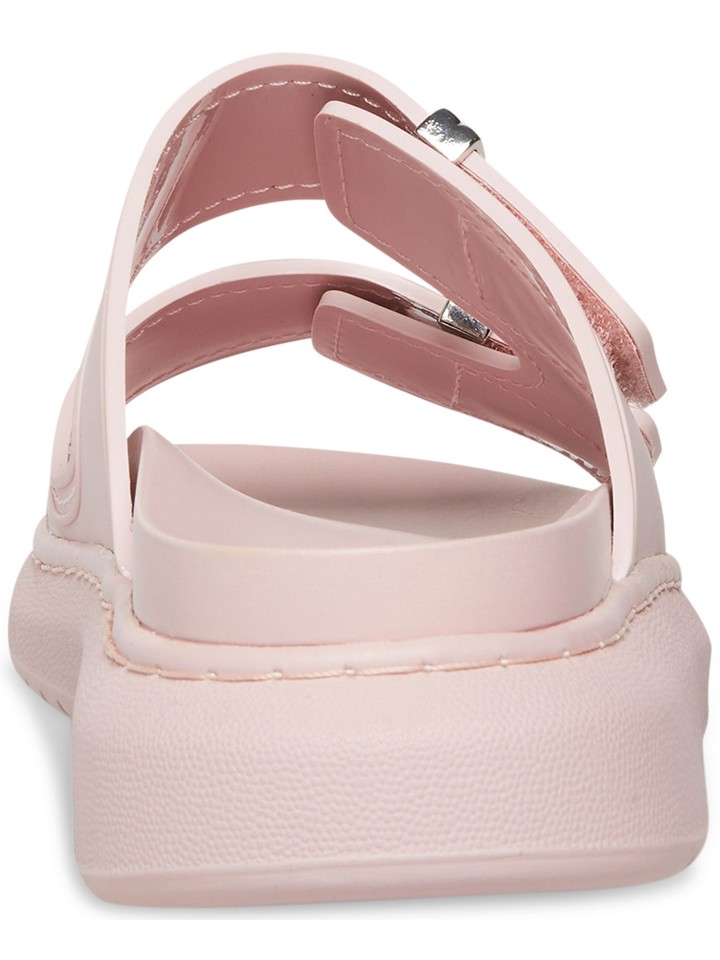 MADDEN GIRL Womens Pink Kingsley Round Toe Platform Slip On Slide