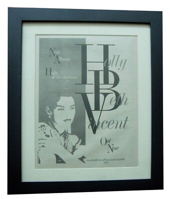 HOLLY & ITALIANS+BETH VINCENT+POSTER+AD+RARE+ORIG 1982+FRAMED+EXPRESS WORLD SHIP