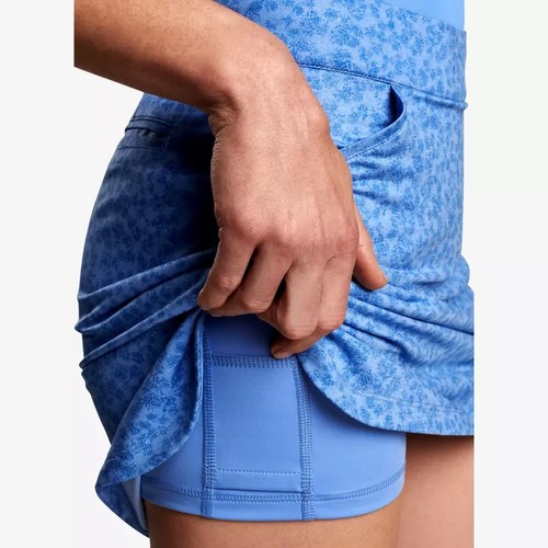 Peter Millar pantaloncino da golf donna performance Alice orlo a petalo grande blu nuovo con etichette - Foto 3 di 7