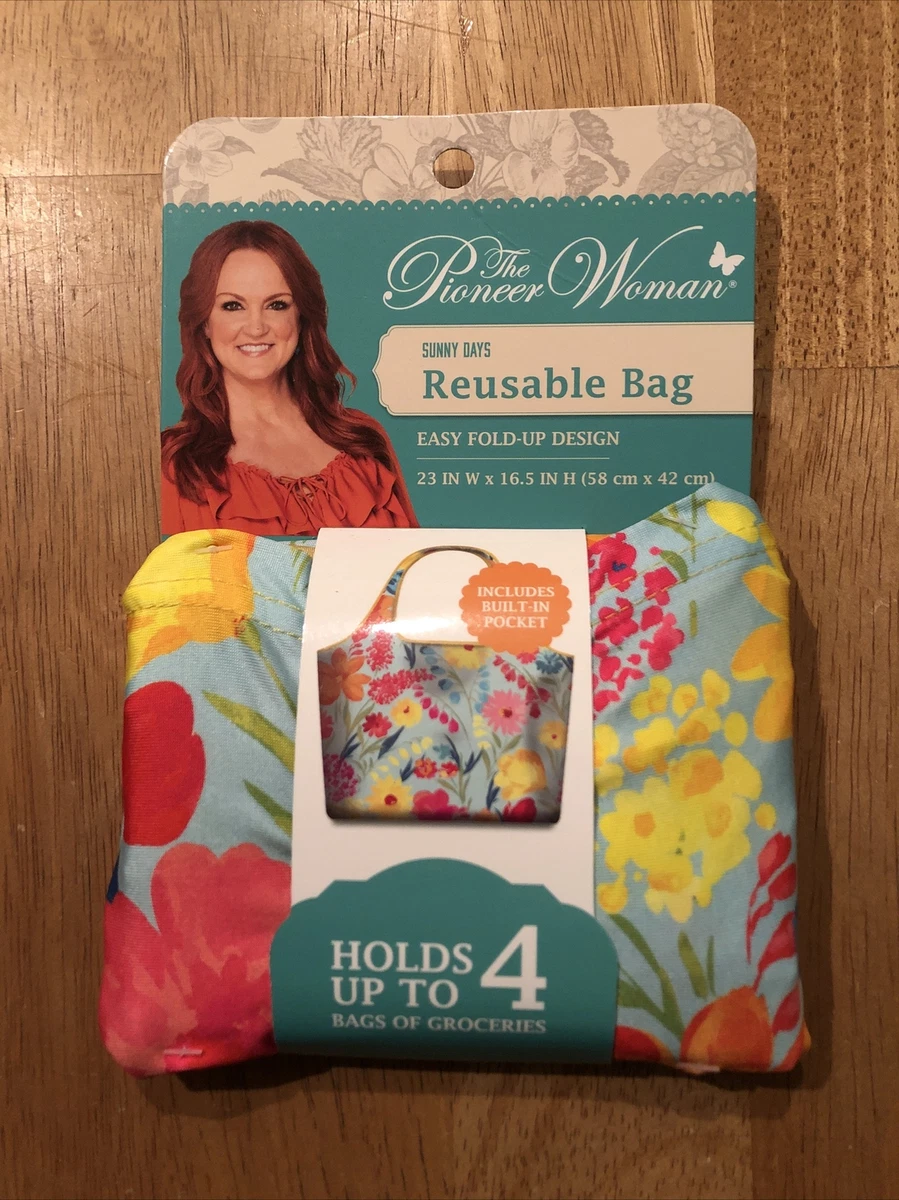 The Pioneer Woman Reusable FOLD UP Shopping Tote Bag Sunny Days 23