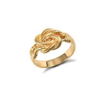 9ct Gold Kids / Men's Knot Ring    Size L 1/2   8.4g      NEW