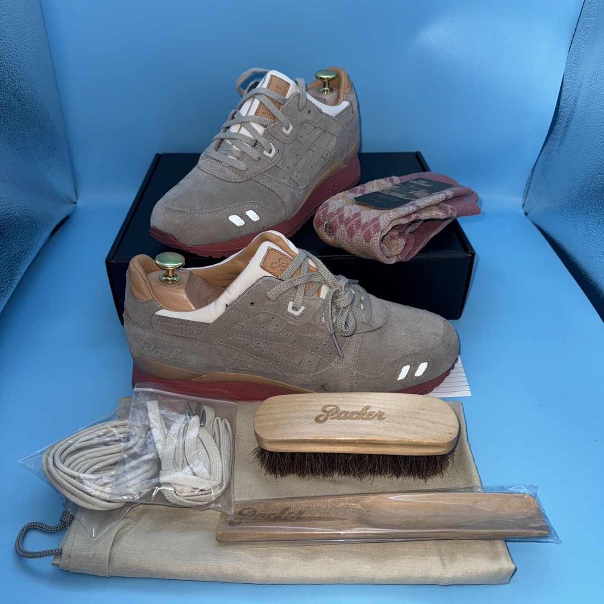 Size 8 - ASICS Packer Shoes x Gel Lyte 3 Special Edition Box Set 