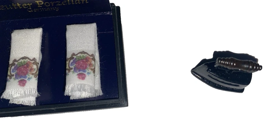 Artículos de decoración de miniaturas para casa de muñecas espejos toallas Foto 3 de 4