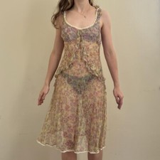 D&G green, purple & pink floral princess dress - Size 42