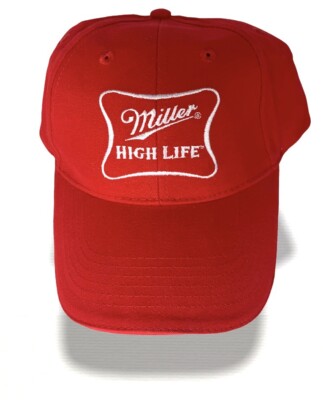 NEW Vintage Miller High Life Red Baseball Cap Hat Adjustable