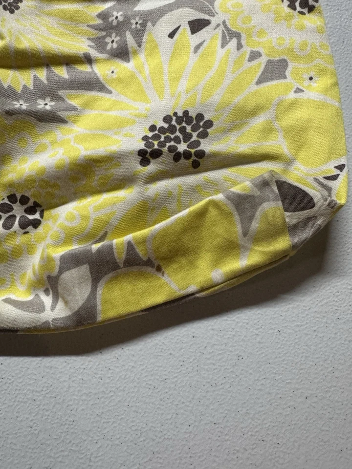 Thirty One Floral Cartera Falda Cubierta Impresionante Flor Amarillo Gris Boho Flores Foto 4 de 4