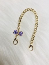 Purple Bow Chain Charm Bag Charm Keychain Key Ring Car Charm Zipper Pull