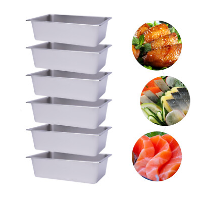 Full Size Hotel Pan Steam Table Pan 6 Inch Deep Stainless Steel 6 Pack