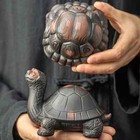 Purple Pottery Turtle Decoration Tea Pet Tea Filter Set Tea Ceremony Accessories