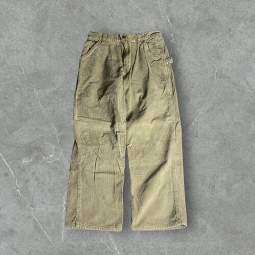 Vintage Old Navy Pants Mens 31x30 Tan Y2K Corduroy Baggy Painter Carpenter Loose