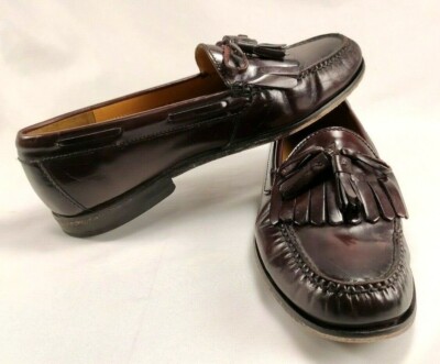 Cole Haan Mens 9D Burg. Leather Pinch Tassel Kiltie Loafers C02692 Dress Shoes Cole Haan Mens 8.5 D loafers C02692 Burgundy Leather Kiltie  main image 3