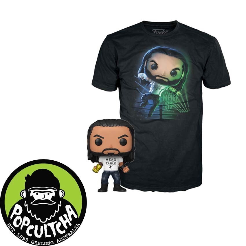 WWE Roman Reigns Pop! Vinyl Figure T-Shirt Box Set 