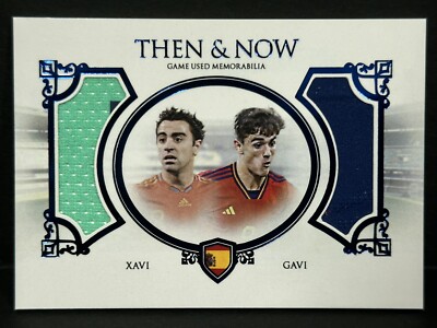 2023-24 Futera Unique Nostalgia Then & Now Xavi/ Gavi Dual Relic