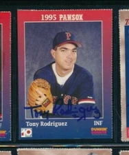 1995 Dunkin' Donuts Pawtucket Red Sox Tony Rodriguez signed autographed very rar