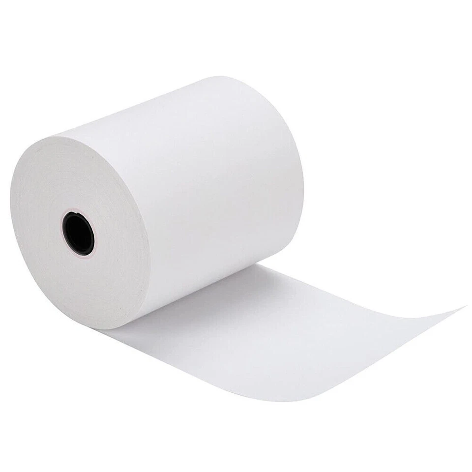 50 rollos de papel térmico 2 1/4 x 50' para tarjeta de crédito y caja registradora POS papel de recibo Foto 2 de 4