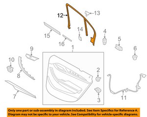 Details About Bmw Oem 13 15 X1 Interior Rear Door Frame Cover Right 51352990624