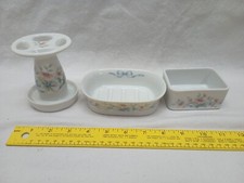3-pc. Princess House Heritage Floral Ribbon Exclusive Porcelain Bathroom Set