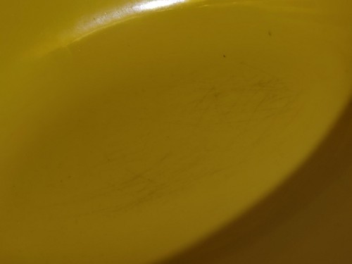 Homer Laughlin China - yellow - Oval 10" by 7 1/2" Serving Bowl Dish - vtg - Picture 4 of 7