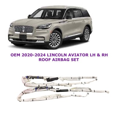 2020 21 22 23 2024 Lincoln Aviator LH & RH side roof airbag (SET)