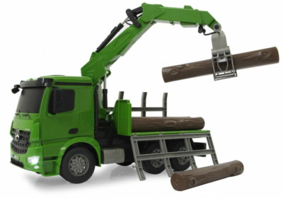 Jamara Holztransporter Mercedes-Benz Arocs 1:20 | 2,4 GHz RC Lkw mit Holzgreifer